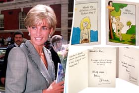 Princess Diana's adult humour greetings cards featuring sexual innuendos she sent to the King of Greece