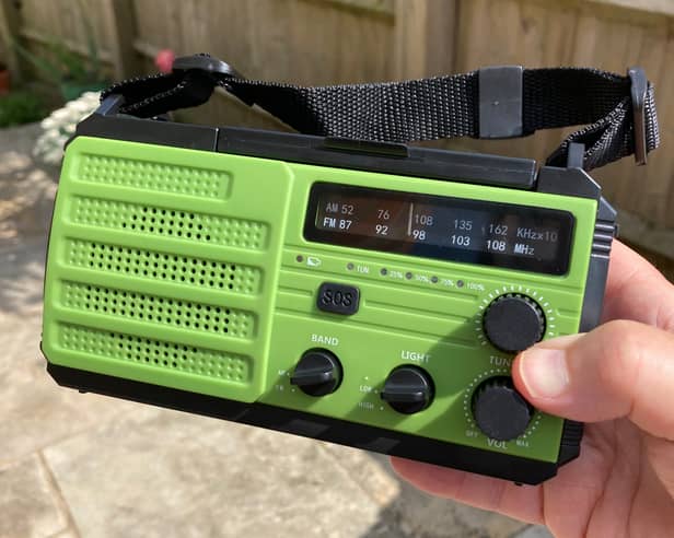 Workhorse:  the Ryichi wind-up radio is compact but could be a lifesaver
