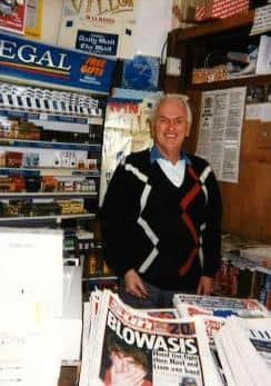 Frater Davidson in his Galashiels shop.