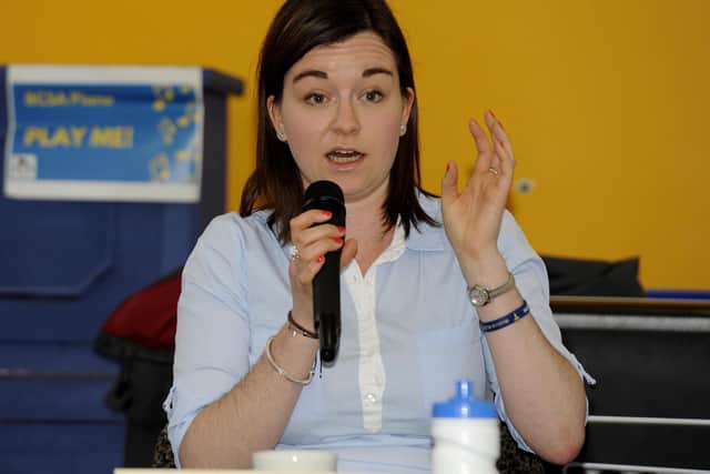Jenny Marr at UK Government general election hustings held at Borders College in Galashiels.