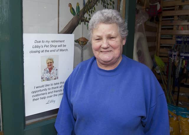 Hawick High Street pet shop boss Libby Potts is retiring.