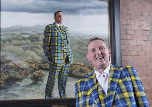 Doddie Weir at the unveiling of a picture of him at the Scottish National Portrait Gallery. Photo: Neil Hanna
