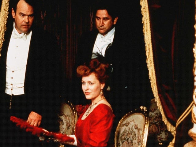 Dan Akroyd, Gillian Anderson and Anthony LaPaglia in The House of Mirth. Manderston in Berwickshire and Gosford in East Lothian were the primary locations for Terence Davies’ 2000 adaptation of Edith Wharton’s 1905 novel.