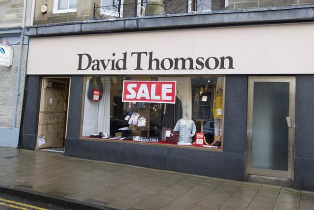 David Thomson clothing store on Jedburgh's High Street.
