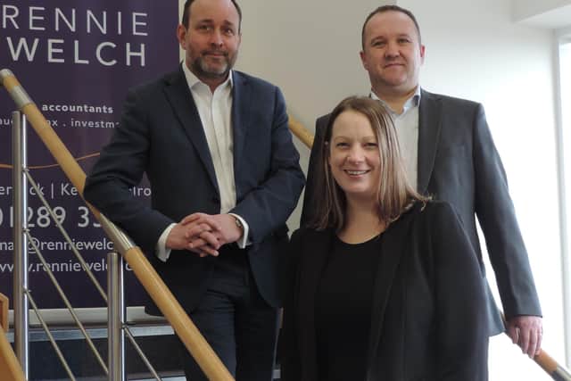 Rennie Welch’s Berwick based partners Patrick Evans, Mairi Drummond and Mark Thompson.