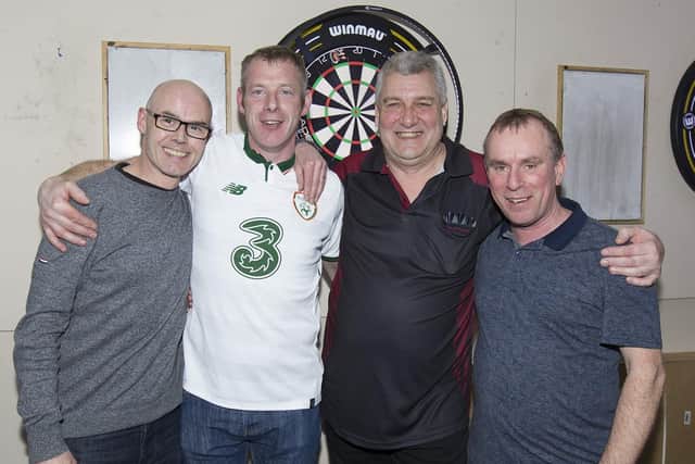The Jed 'B' team winners were Mick Colley, Kev Kehoe, Paul Simpson and John Donachie (picture by Bill McBurnie)
