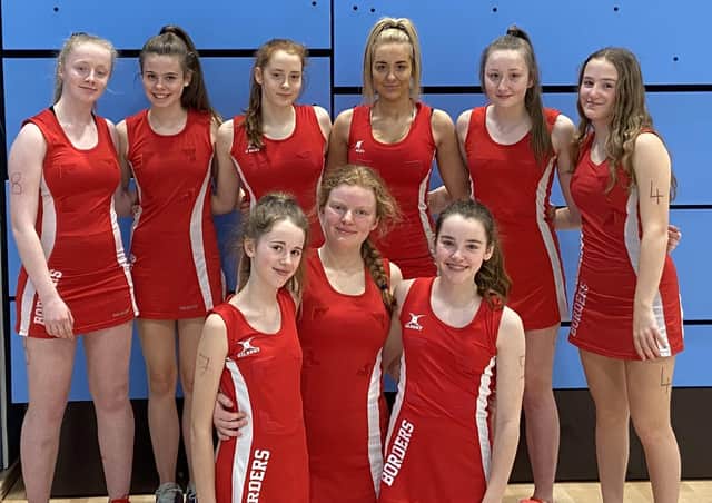 The Borders Under-15 netball squad.