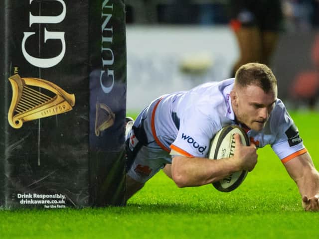 Dave Cherry scores a try at BT Murrayfield against Southern Kings
