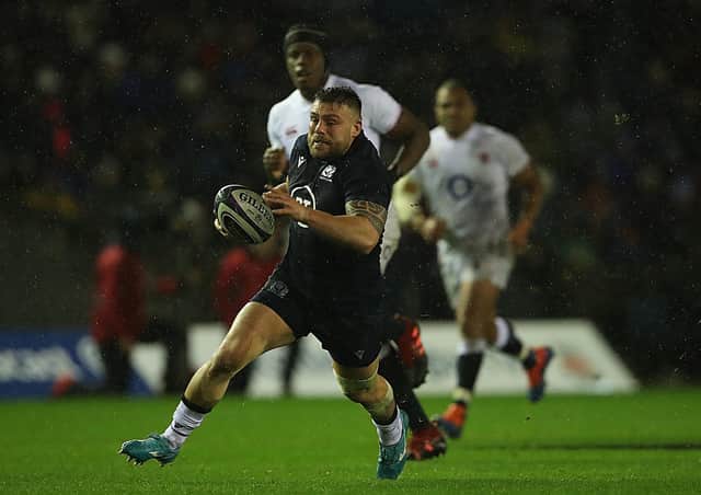 Rory Sutherland on a breakout against England (photo by Ian MacNicol/Getty Images)