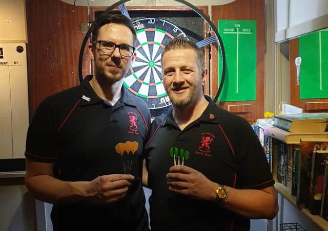 Grant Murray (left) and Kyle Clark are looking forward to representing Scotland on the oche next weekend.