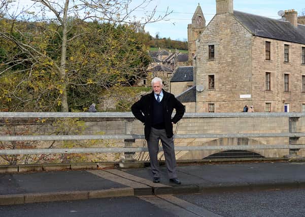 Jedburgh councillor Jim Brown at the A68 opposite the Laidlaw Memorial Pool.