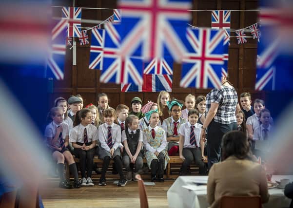 The VE Day 75 education pack was launched at Christie Park Primary School prior to lockdown. People across the country can now access all of the resources online. (Pic: Mark Owens/Poppyscotland).