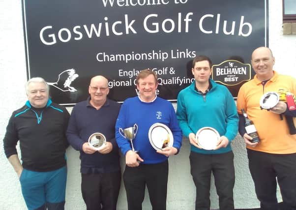 From left, Mike Lemmon, Charlie Thomson, winner Grant Cannon, Shane Paton and Vinny Blair.
