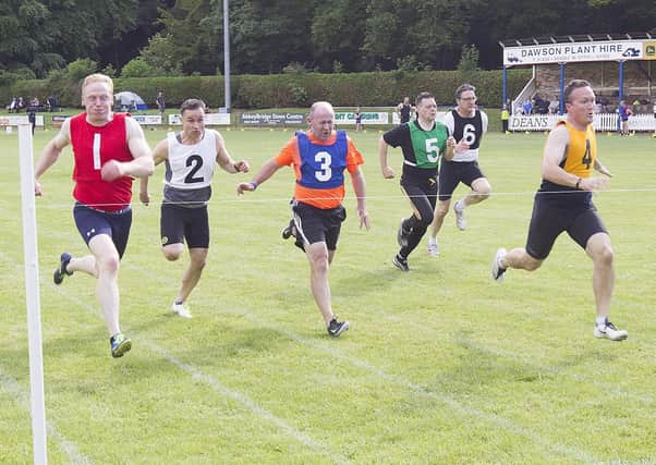 A glance back to the Jedburgh  Border Games in 2019, with Matthew Newton (number four) winning the 90m Veterans' Sprint (library picture by Bill McBurnie)