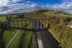 The River Tweed at Leaderfoot Viaduct, near Melrose. Photo: Jim Gibson
