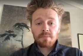 Borders actor Jack Lowden in his clip promoting Earlston's Got Virtual Talent.