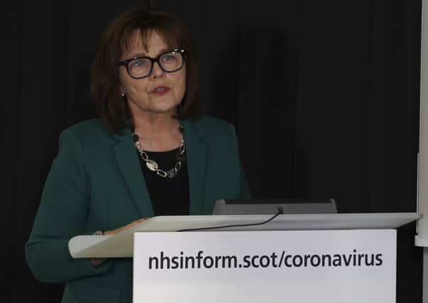 Scottish Government health secretary Jeane Freeman giving a Covid-19 update in Edinburgh.