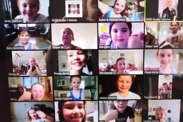 Pupils from the Fiona Henderson School of Dance in Peebles have been attending online classes.