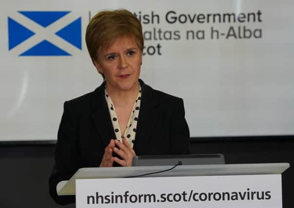 Scottish first minister Nicola Sturgeon at a previous Covid-19 update.
