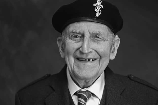 John McOwan from Peebles who was born 1922 and landed on the beaches.    Copyright © Wattie Cheung/Poppy Scotland