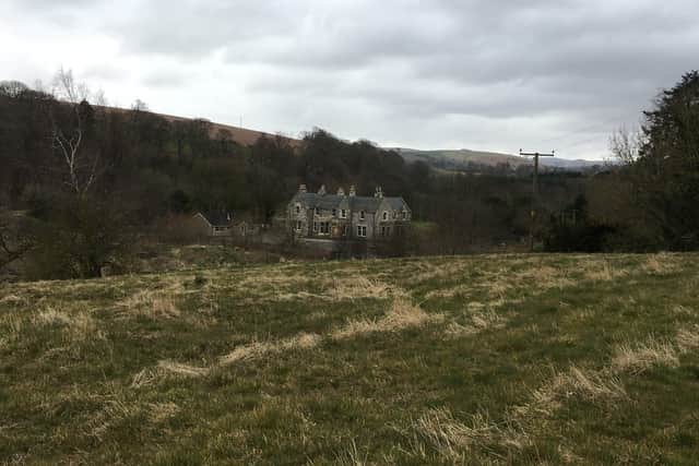The Mossburn Distillery site at the former Jedforest Hotel showing few signs of development in April 2020.