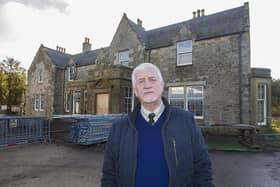 Councillor Jim Brown at the old Jedforest Hotel site near Jedburgh.