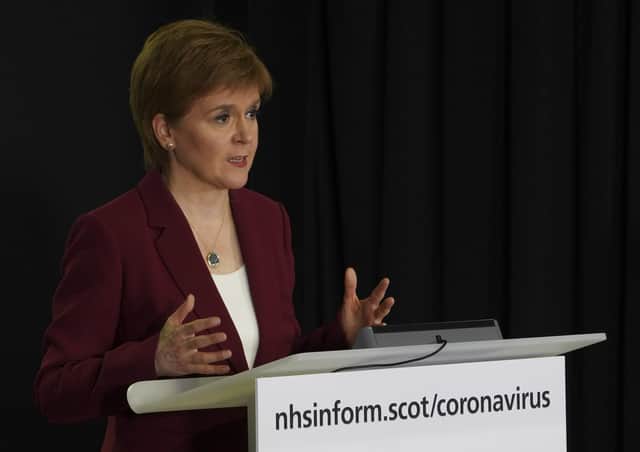 Nicola Sturgeon giving a Covid-19 update today.