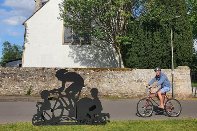 Artwork created anonymously across West Linton by Silhouettes Man.