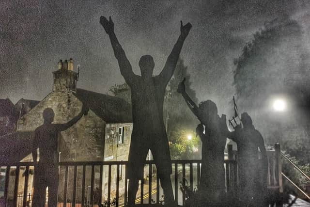 The final Silhouettes Man installation depicts a night out at the Gordon Arms.