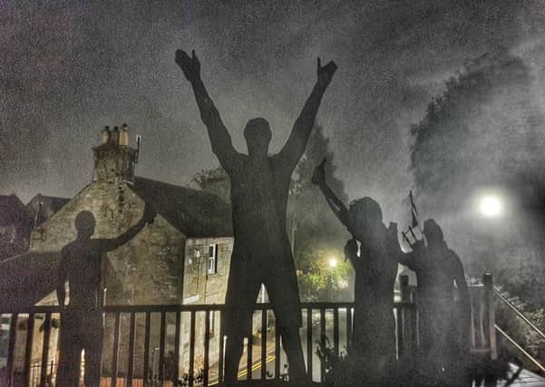 The final Silhouettes Man installation depicts a night out at the Gordon Arms.
