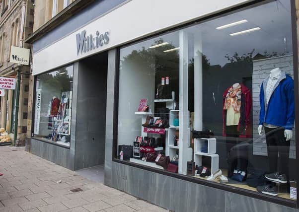 Wilkies clothing store, Bank Street, Galashiels.