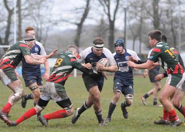Sean Rankin on an forward surge for Selkirk during a 13-12 win over GHA, shortly before the March shutdown was imposed (library image by Grant Kinghorn)