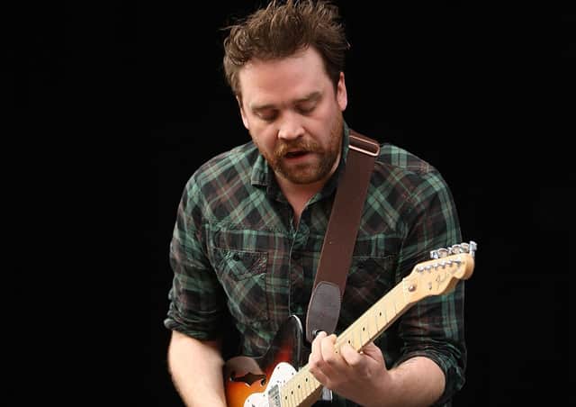Scott Hutchison of Frightened Rabbit performing in August 2010 in Woodford, Australia.  (Photo by Mark Metcalfe/Getty Images)