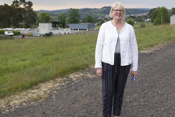 Councillor Clair Ramage at the site in Hawick's Guthrie Drive lined up to host an £8.5m care home.