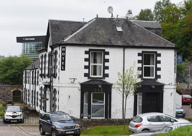 The old Abbotsford Arms Hotel in Galashiels.