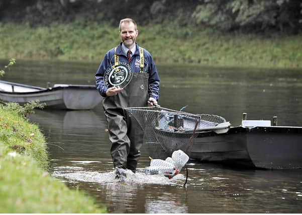 Melrose teacher Tom Rawson with the 2019 Tweed Forum River Champion Award . Tom received the accolade for his work to reduce single-use plastic consumption and littering, which included the organisation of a synchronised river clean.