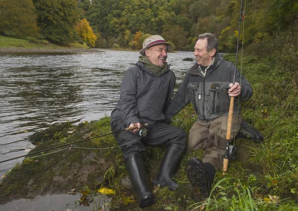 Bob Mortimer and Paul Whitehouse keep the laughs going at Bemersyde for the first episode of their third fishing series, to be shown on BBC2 on Sunday.