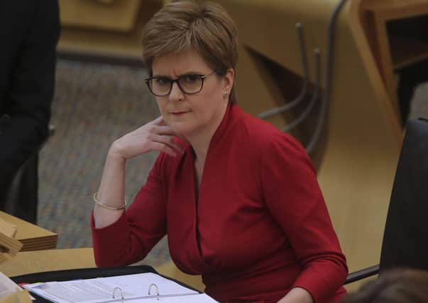 Nicola Sturgeon at first minister's questions at the Scottish Parliament last week. (Photo by Fraser Bremner/pool/Getty Images)