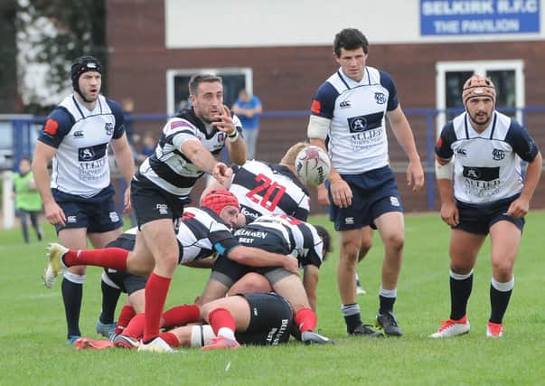 Andy Tait, getting the ball away for Kelso, is the side's new first XV captain (library image)