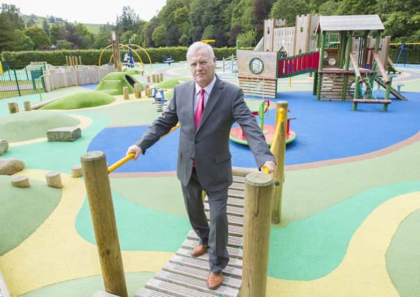 Councillor Davie Paterson at the Wilton Lodge Park playpark in Hawick.