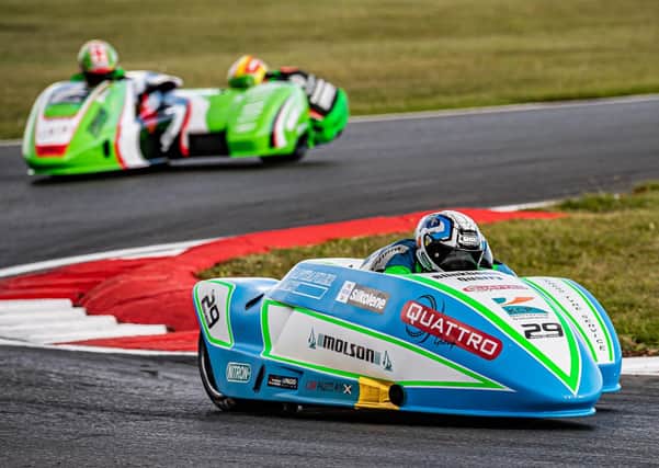 Steve Kershaw and Ryan Charlwood in action at Snetterton (picture by Barry Clay)