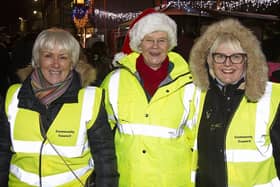 Marion Short, Marjorie McCreadie and Clair Ramage at last year's Christmas event in Hawick.