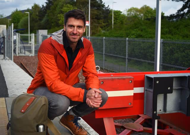 Walking Britain's Lost Railways presenter Rob Bell, seen here at the Borders Railway's Tweedbank station, is among those featured in a new DVD box set.