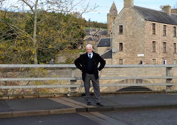 Jedburgh councillor Jim Brown at the site of the crossing on the A68 opposite the Laidlaw Memorial Pool.