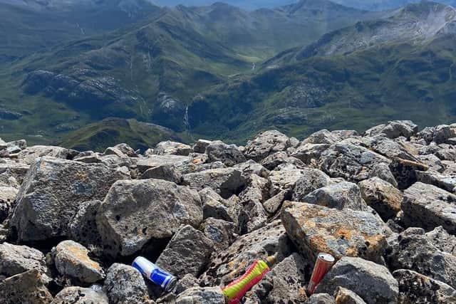 Even Ben Nevis isn't immune from becoming a ruubish dump thanks to people leaving their litter behind.