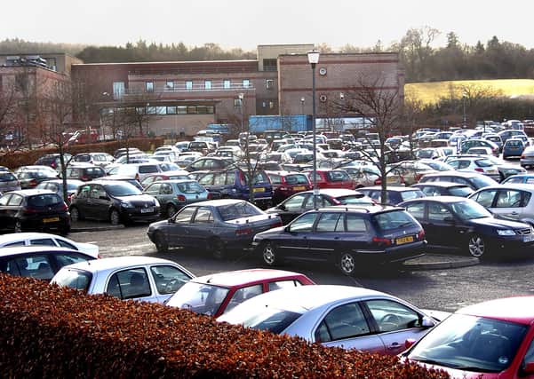 The car park at the Borders General Hospital at Melrose is often full, posing problems for patients.