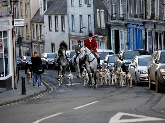 The previous New Year's Day's Buccleuch Hunt meeting in Hawick.