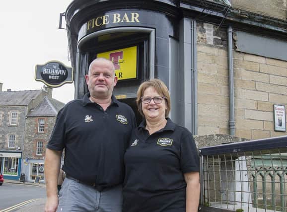 Jake Hope and Susan Graham of the Office Bar, Hawick