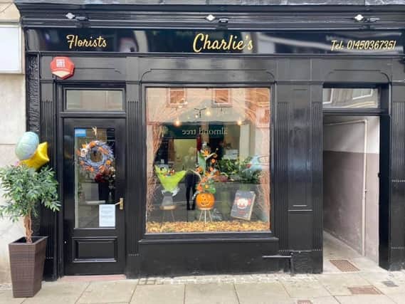 Charlie's Florists at 72 High Street in Hawick.