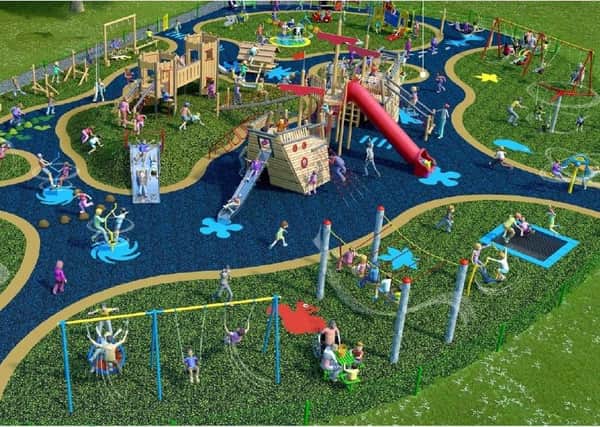 How the new playpark lined up for Peebles will look.
